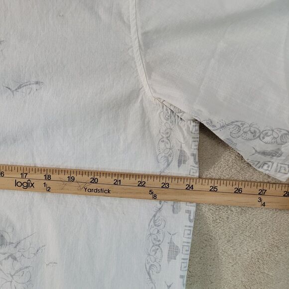 Pelagic High PerformanceFish Print Hawaiian‎ Fishing & Golf Shirt Sz Large FLAWS - Picture 8 of 12